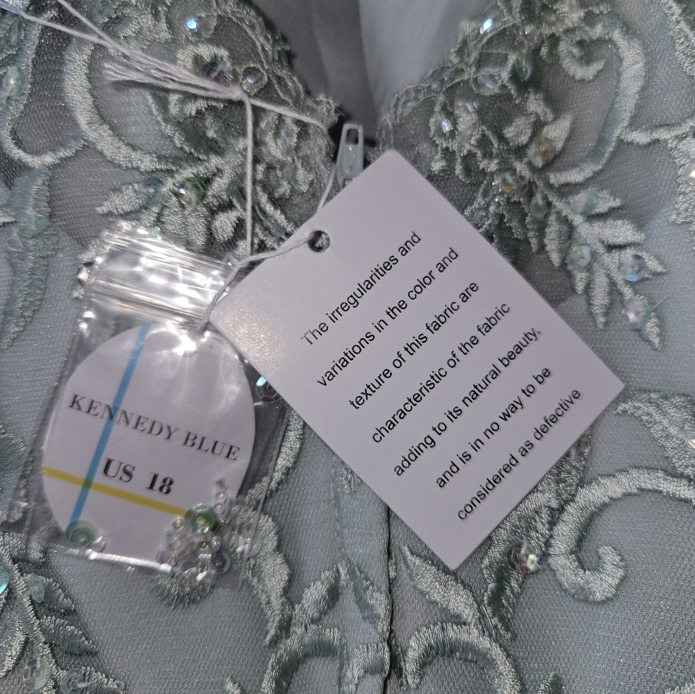 Kennedy Blue Sea Glass Green Bridesmaid Dress Size 18  NWT - Picture 6 of 6